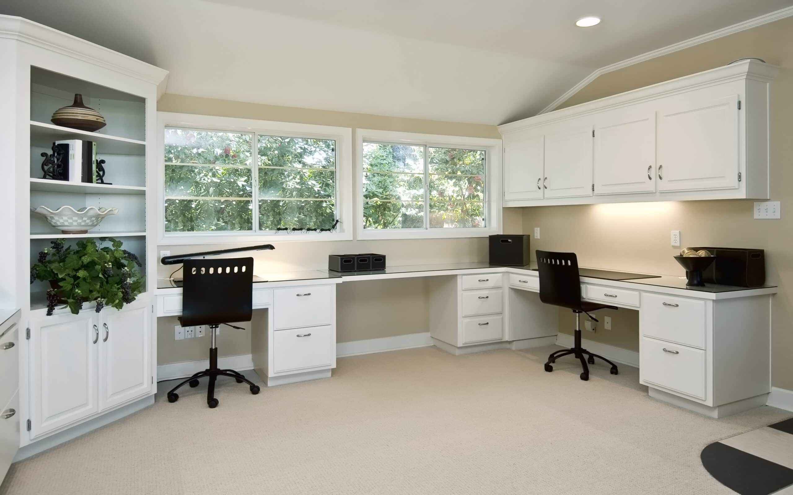 White office cabinets