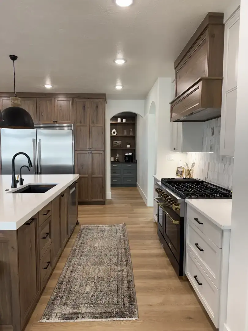 Custom Cabinets In Brigham City, UT Olsen Project kitchen in Slaterville, Utah featuring custom cabinetry.